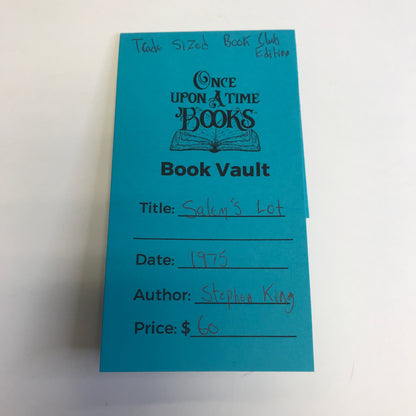 Salem's Lot - Stephen King - Trade Size - Book Club Edition - 1975