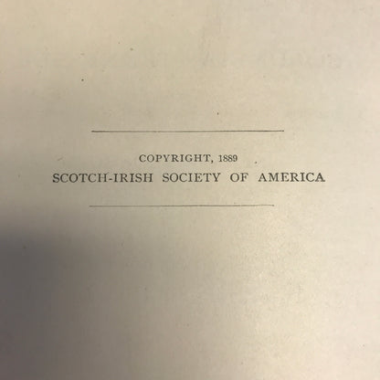 Scotch-Irish in America - Scotch-Irish Society - 1889