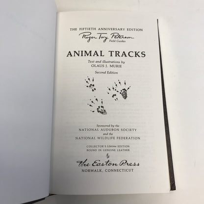 Animal Tracks - Olaus J. Murie - Roger Terry Peterson Field Guides - Easton Press - 1985