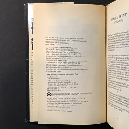 The Bachman Books - Stephen King - 1st Edition - 1985