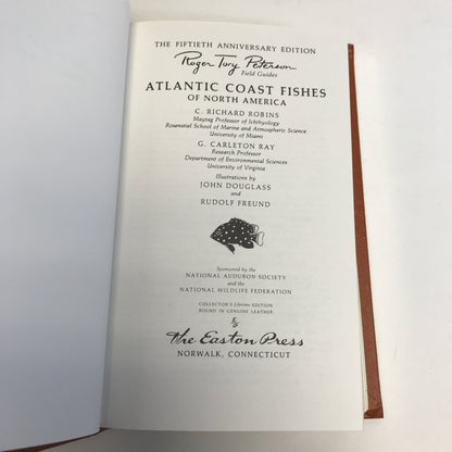 Atlantic Coast Fishes - C. Richard Robbins and G. Carleton Ray - Roger Terry Peterson Field Guides - Easton Press - 1986