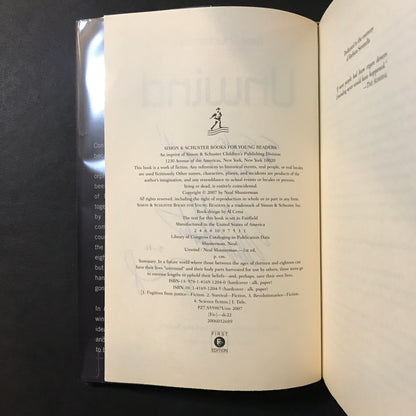 Unwind - Neal Shusterman - Signed - 1st Edition - 2007