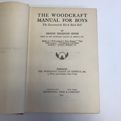 The Woodcraft Manual for Boys - E. T. Seton - 1923