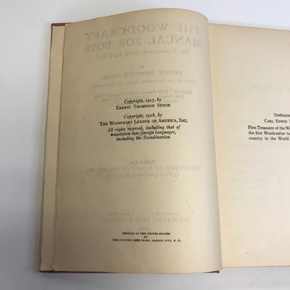 The Woodcraft Manual for Boys - E. T. Seton - 1923