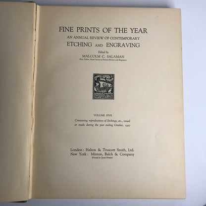 Fine Prints of the Year - Malcolm C. Salaman - 1927