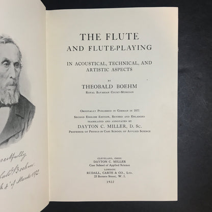 The Flute and Flute Playing - Boehm and Miller - 2nd Edition - 1922