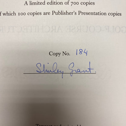 Some Essays on Golf-Course Architecture - H. S. Colt and C. H. Alison - Signed - 1990