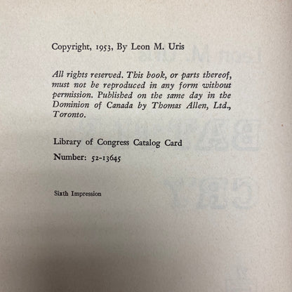 Battle Cry - Leon M. Uris - 6th Print - Signed - 1953