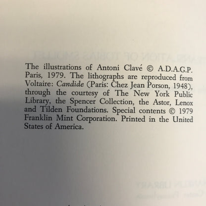 Candide - Voltaire - Franklin Library - 1979
