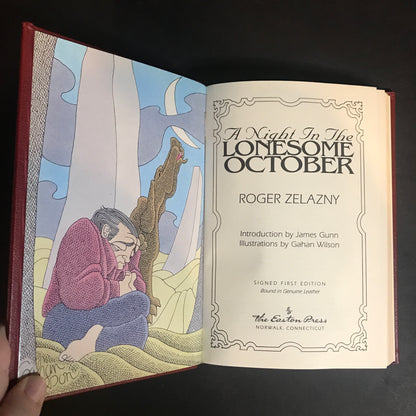 A Night in the Lonesome October - Roger Zelazny - Signed - 1st Edition - Easton Press - 1993