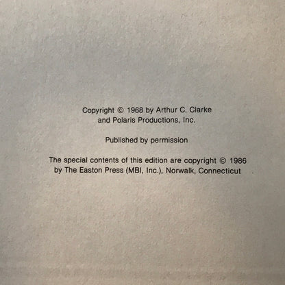 2001: A Space Odyssey - Arthur C. Clark - 1st Thus - Easton Press - 1986
