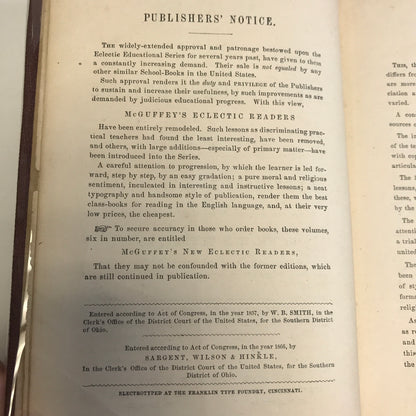 McGuffey's New Fifth Eclectic Reader - 1857