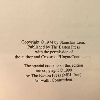 The Cyberiad - Stanislaw Lem - Easton Press - 1990
