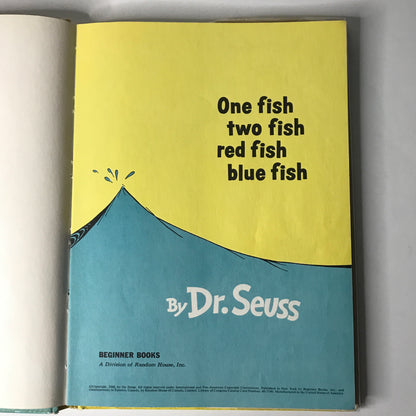 One Fish, Two Fish, Red Fish, Blue Fish - Dr. Seuss - 1960 - Early Print