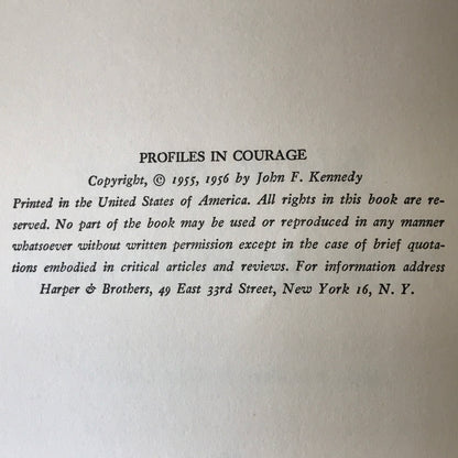 Profiles in Courage - John F. Kennedy - 1956
