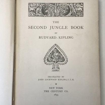 The Second Jungle Book - Rudyard Kipling - 1895 - 1st American Edition