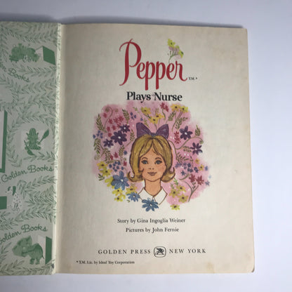 Pepper Plays Nurse - Little Golden - Gina Ingoglia Wiener - 1st Edition - "A Print"