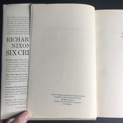 Six Crises - Richard M. Nixon - Signed- 1962