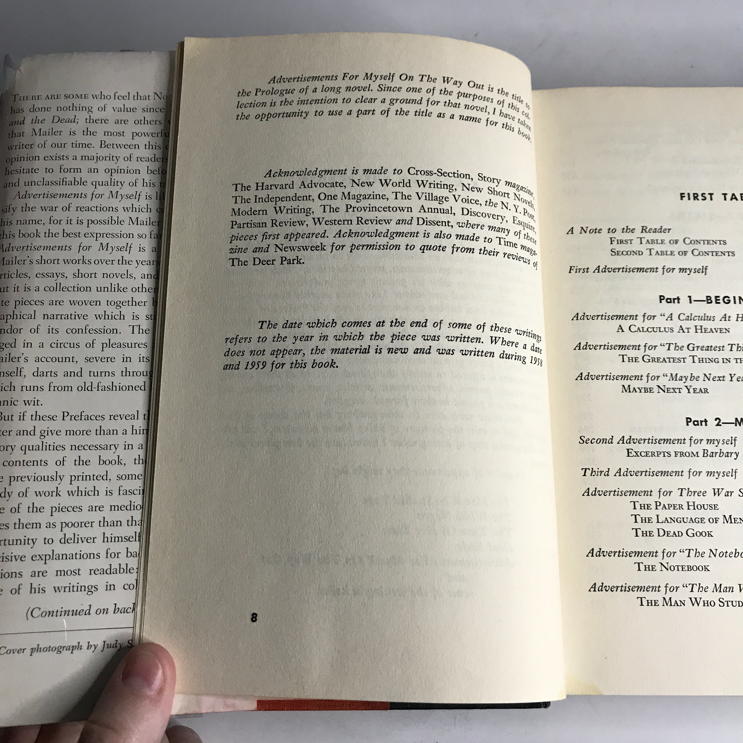 Advertisements for Myself - Norman Mailer - 1st Edition - 1959