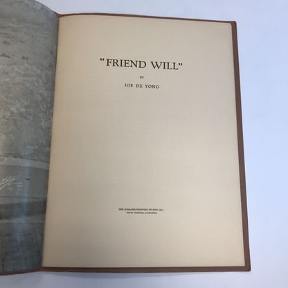 "Friend Will" - Joe De Yong - ( Signed ) - 1935