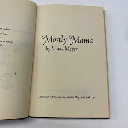 Mostly Mama - Lewis Meyer - Signed - 1971