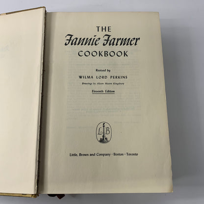 The Fannie Farmer Cookbook - Wilma Perkins - 11th Edition - 1943