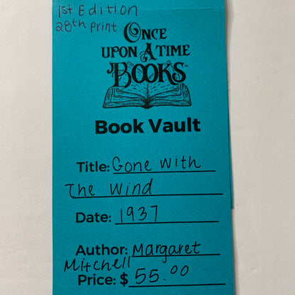 Gone with the Wind - Margaret Mitchell - 1st Edition - 28th Print - 1937