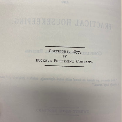 Buckeye Cookery and Practical Housekeeping - Various - Facsimile - 1976