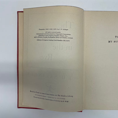 The Catcher in the Rye - J. D. Salinger - Modern Library - 1951
