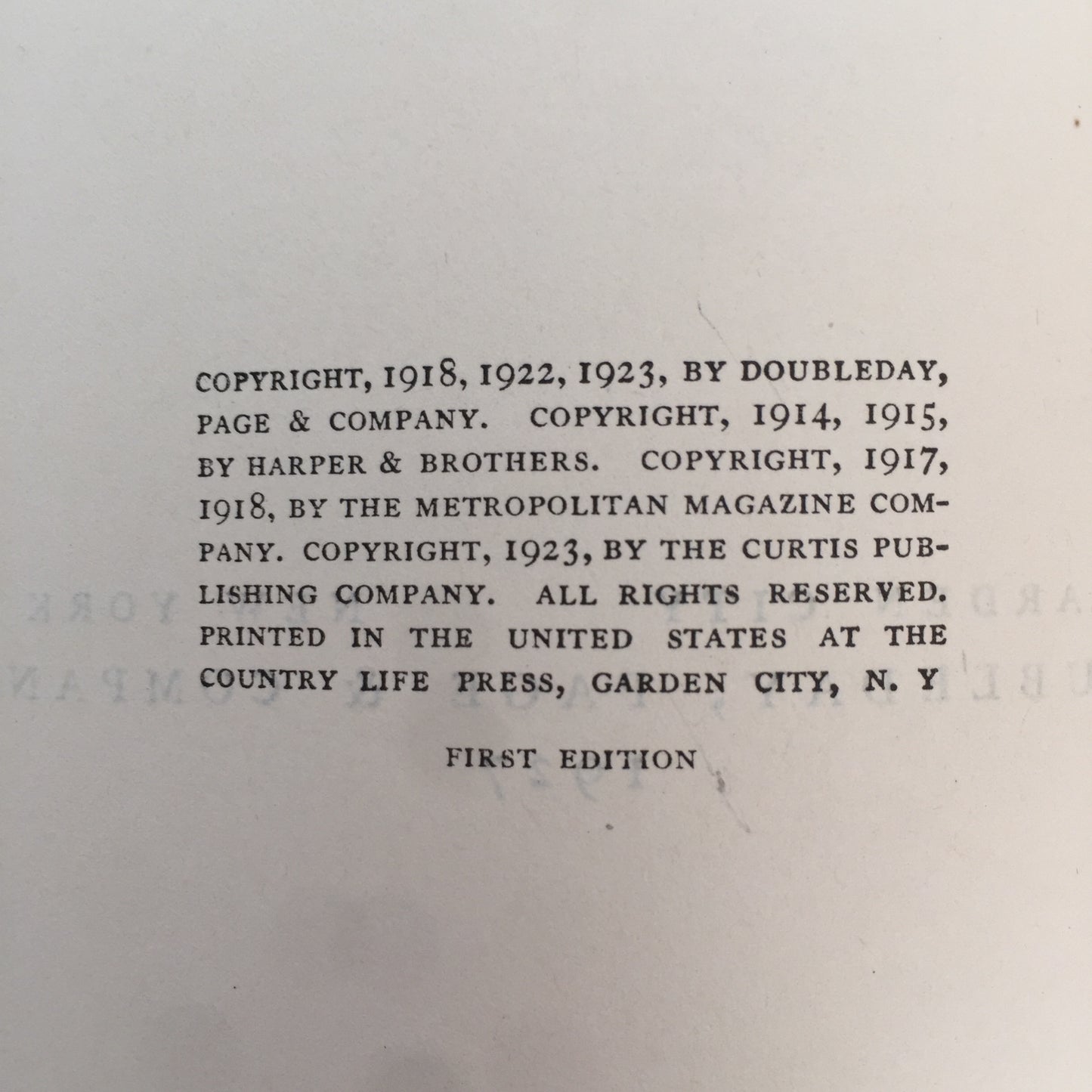 Growth - Booth Tarkington - 1st Edition - 1923