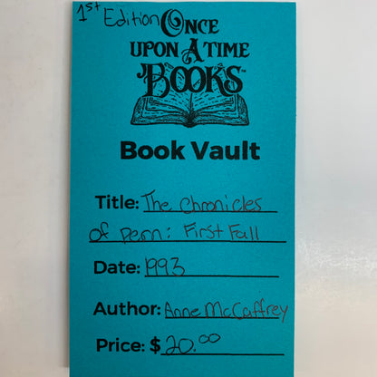 The Chronicles of Pern: First Fall - Anne McCaffrey - 1st Edition - 1993