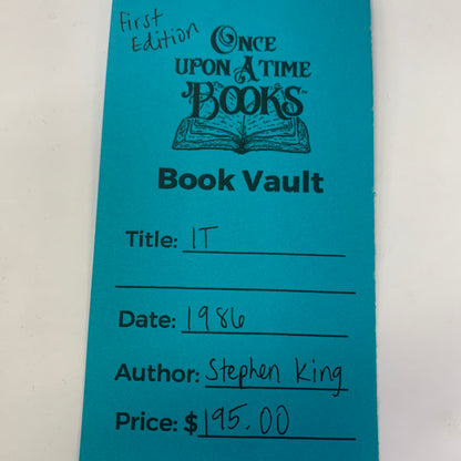 It - Stephen King - 1st Edition - 1986