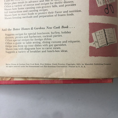 Better Homes and Gardens: New Cookbook - Various - 1953