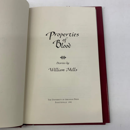 Properties of Blood - William Mills - 1992