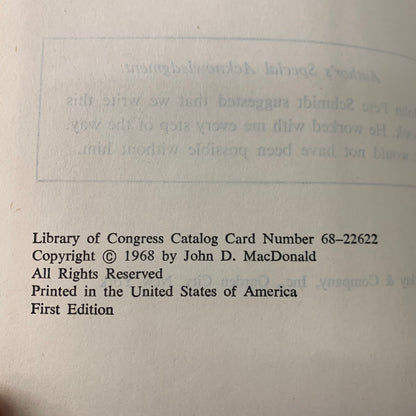 No Deadly Drug - John D. MacDonald - 1st Edition - 1968