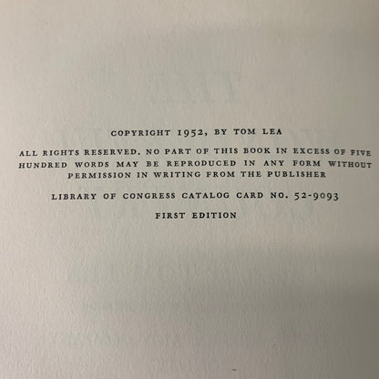 The Wonderful Country - Tom Lea - 1st Edition - Signed - 1952