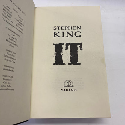 It - Stephen King - 1st Edition - 1986