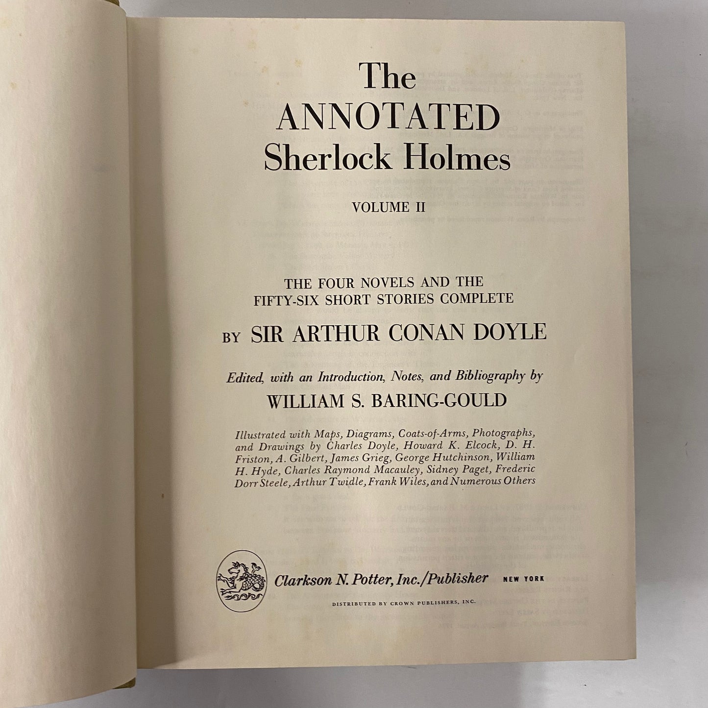 The Annotated Sherlock Holmes - Sir Arthur Conan Doyle - 2 Volumes - 2nd Edition - 10th Print - 1974