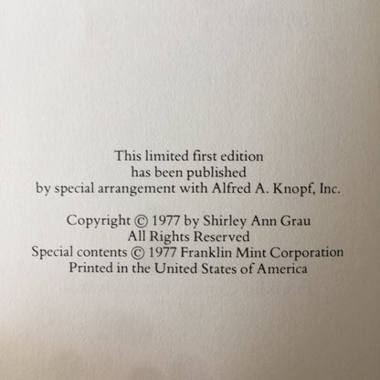 Evidence of Love - Shirley Ann Grau - 1st Edition, Signed - Franklin Library - 1977