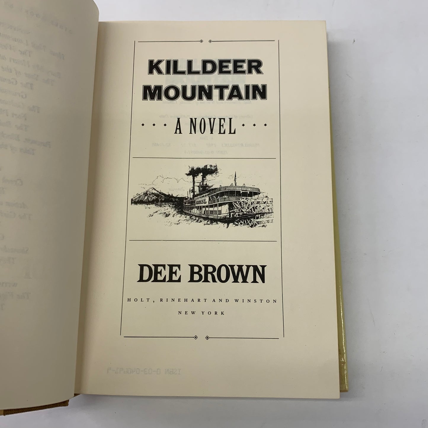 Killdeer Mountain - Dee Brown - 1st Edition - 1983
