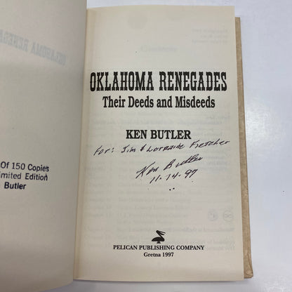 Oklahoma Renegades - Ken Butler - Signed - #24/150 - 1997