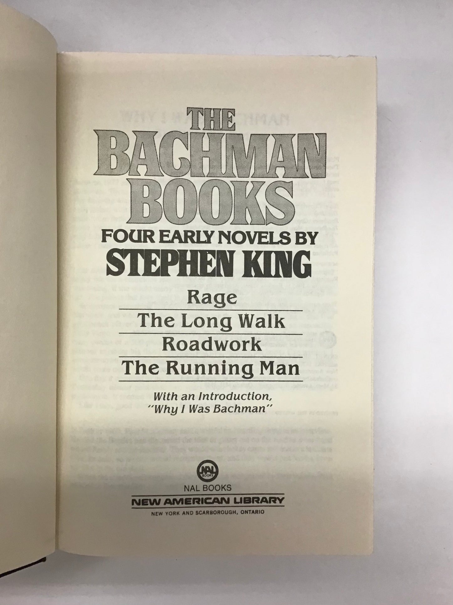 The Bachman Books - Stephen King - Book Club Edition - 1985
