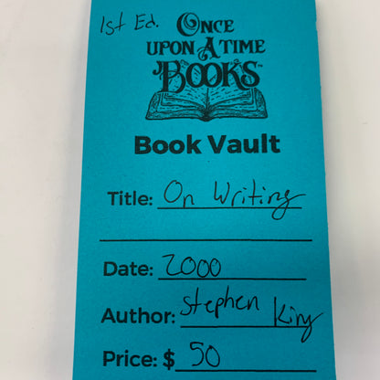 On Writing - Stephen King - 1st Edition - 2000