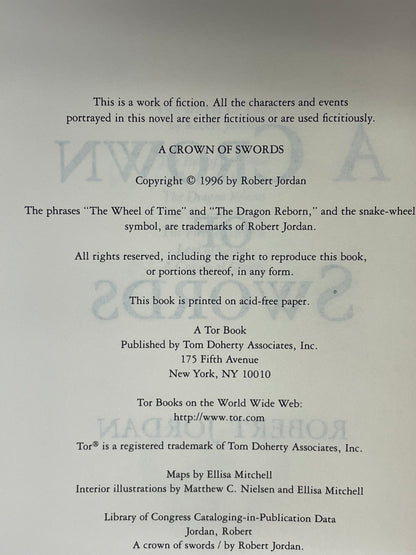A Crown of Swords - Robert Jordan - 1st Edition - 1996