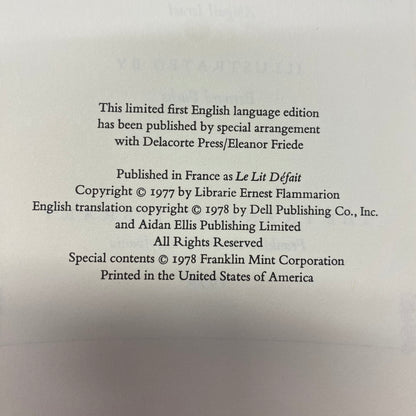 The Unmade Bed - Françoise Sagan - Franklin Library - First Edition - 1978