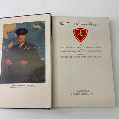 The Third Marine Division -  Robert A. Aurthur and Kenneth Cohlmia - 1st Edition - 1948