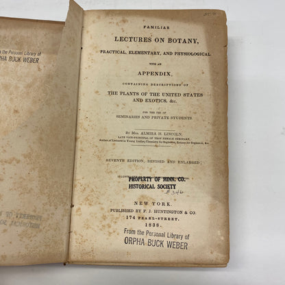 Familiar Lectures on Botany - Almira H. Lincoln - 1838