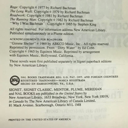 The Bachman Books - Stephen King - Book Club Edition - 1985