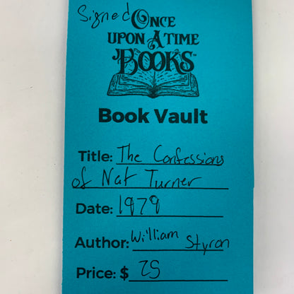 The Confessions of Nat Turner - William Styron - Signed - Franklin Library - 1979
