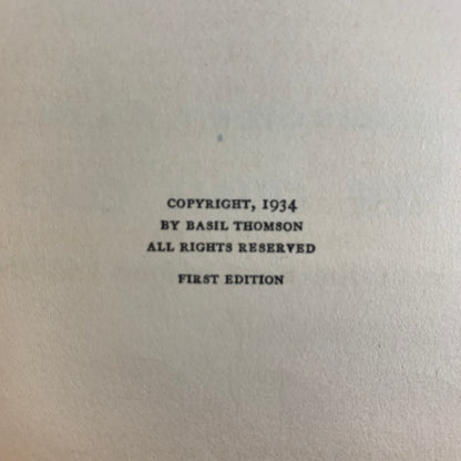 Richard's Second Case - Sir Basil Thomson - 1st Edition - 1934